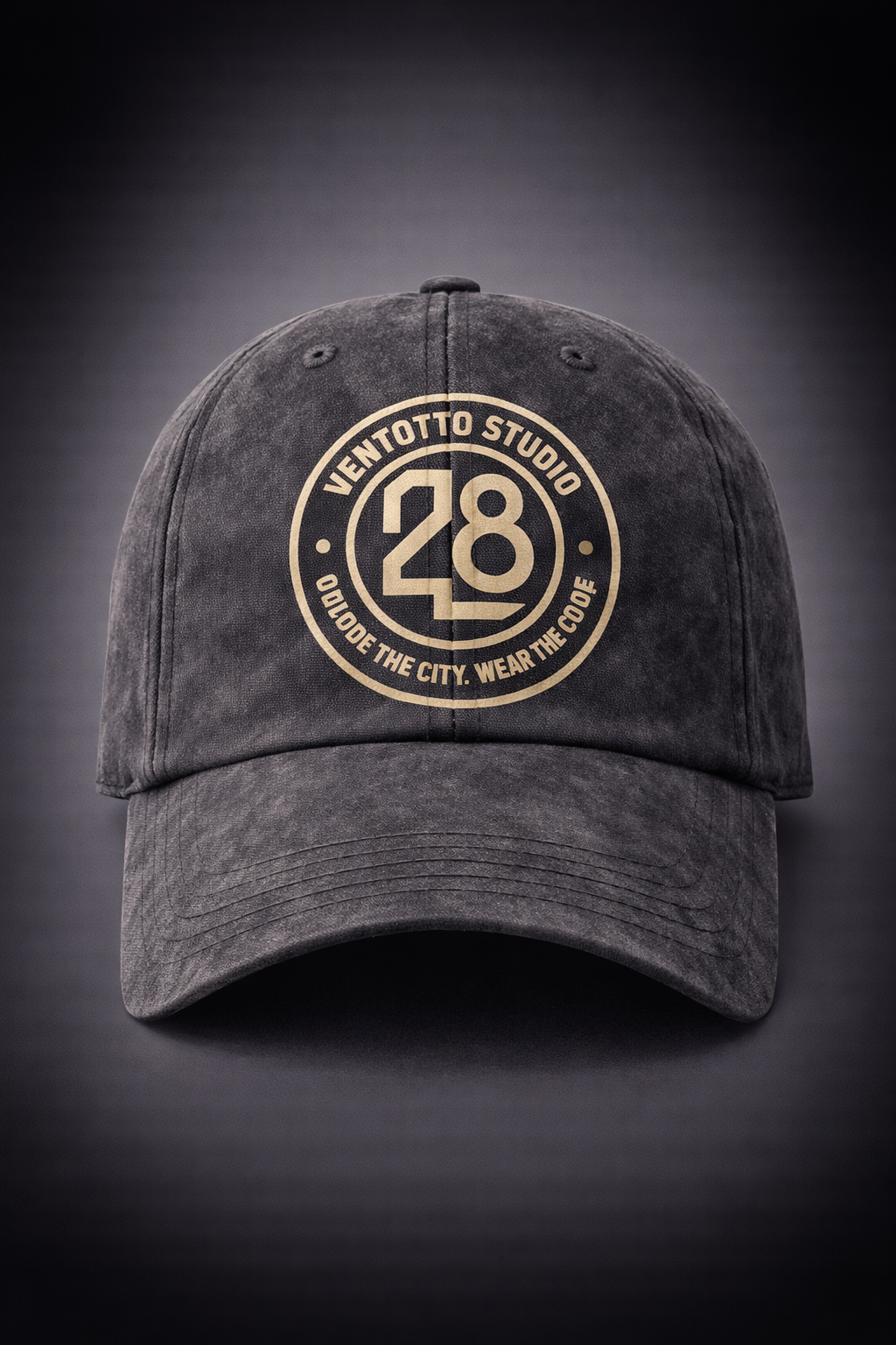 Shield Cap (Washed Black) – Ventotto Concrete Edition